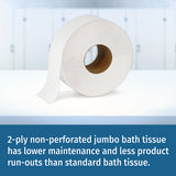 2-Ply Jumbo Roll Bath Tissue, 1000'/Case