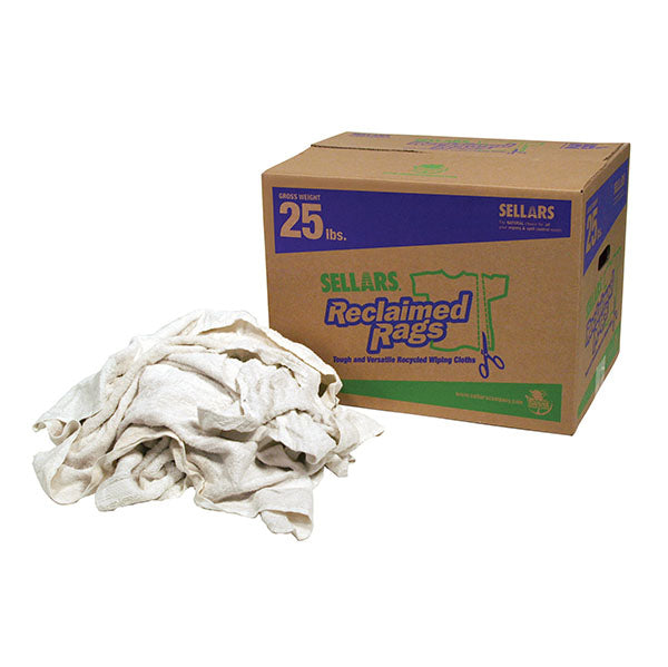 Reclaimed White Turkish/Terry Towel Rags- 25lb box