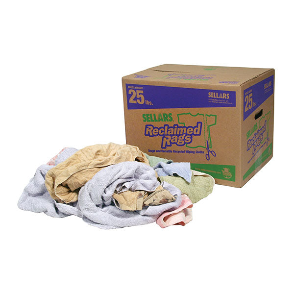 Reclaimed Colored Turkish/Terry Towel Rags- 25lb box