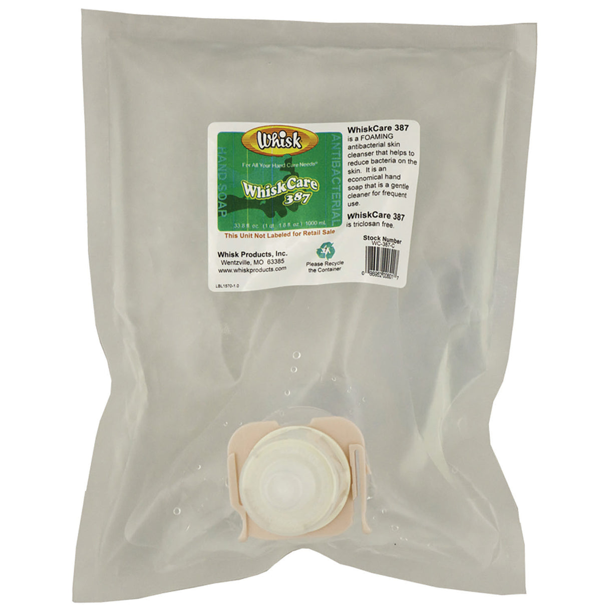 WhiskCare Antibacterial Foam Soap, 1000 mL, 8/Case