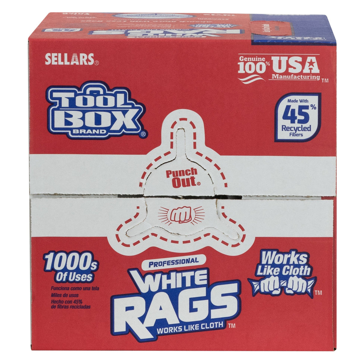 Box of White Rags, 6/Case