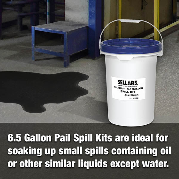 EverSoak® Oil Only 6.5 Gallon Pail Spill Kit